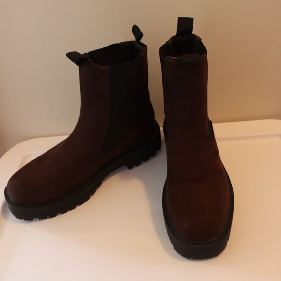 Sincerely Jules Lug Sole Brown Ankle boots Size 7.5 - Picture 9 of 10